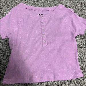 purple cropped top
